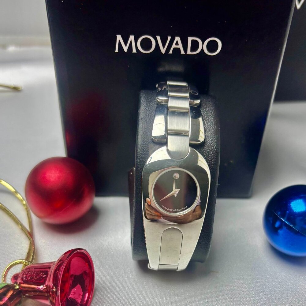 Movado Rare Museum Ladies pre-owned stainless watch